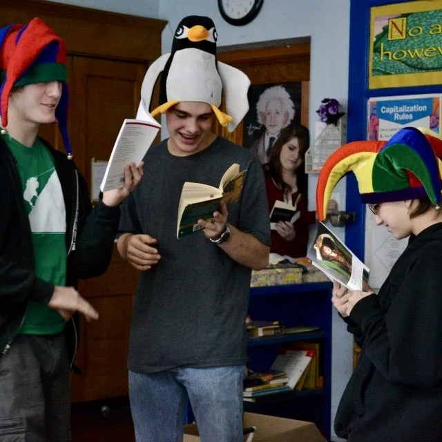 High school students in discussion