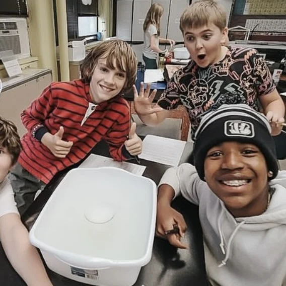 Student focused on hands-on learning