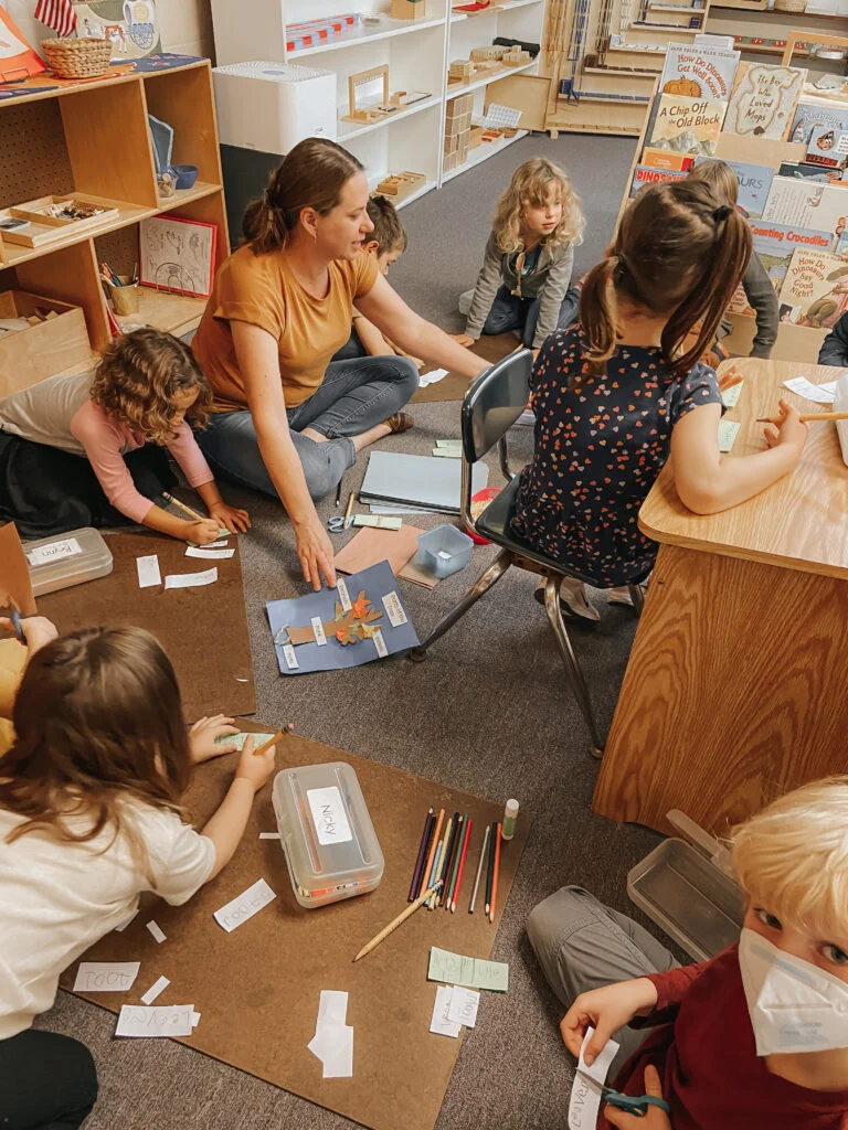 Students engaged in preschool activities