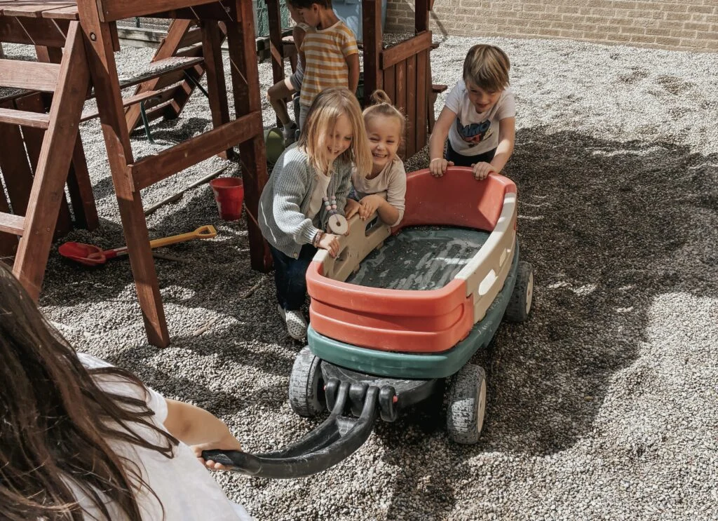 Children engaged in hands-on learning
