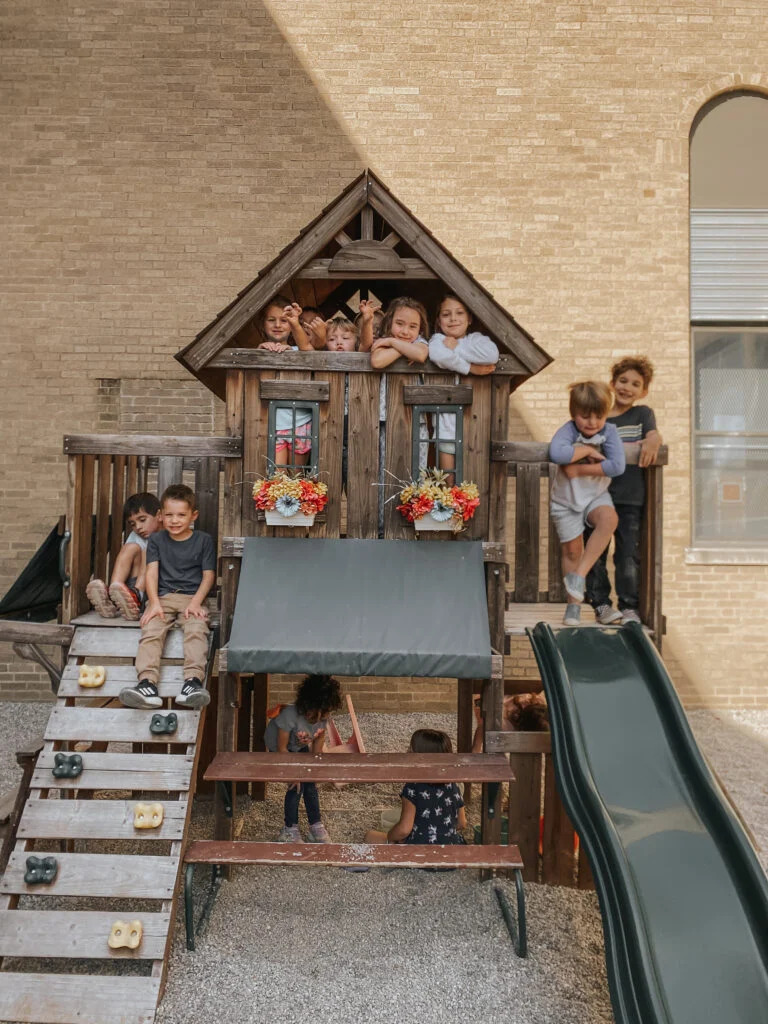Child participating in classroom activity
